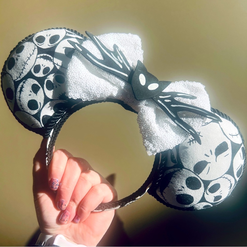 Jack Skellington nbc handmade Minnie Mouse ear headband